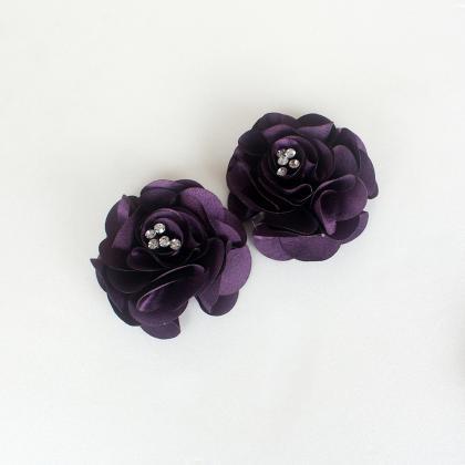 Detachable deep purple Bridal Shoe ..