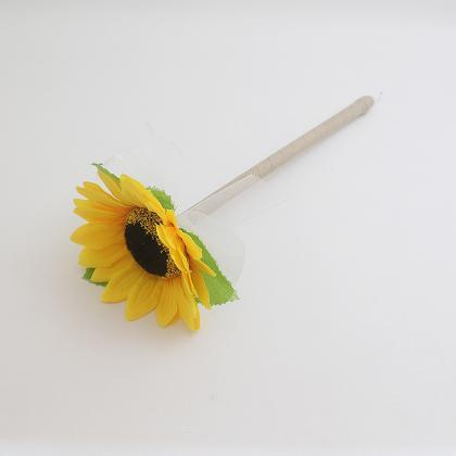 Sunflower Yellow Wedding Guest Book Pens,rustic..