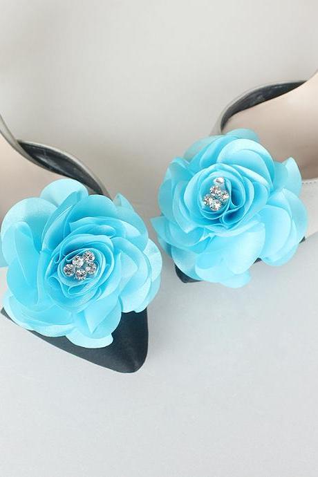 Detachable Babyblue Bridal Shoe Clips,Shoe Clips, baby blue wedding shoes,light blue wedding shoes ,Babyblue,blue wedding