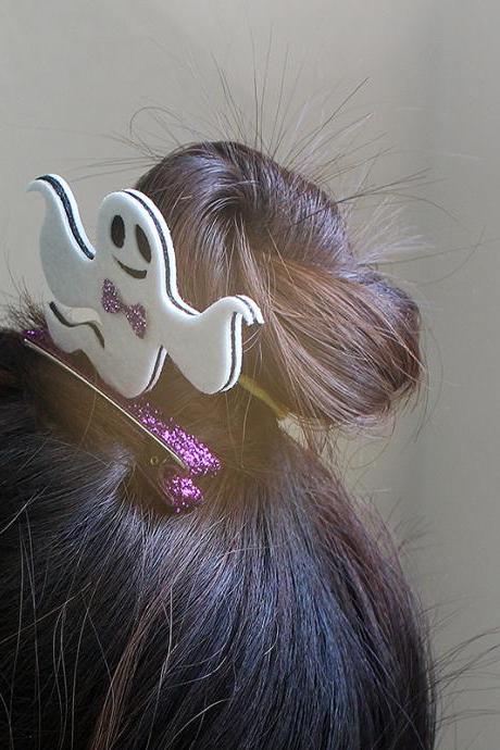 Free shipping, Free shipping,Halloween Hair Clip , Ghost Hair Clip,Ghost