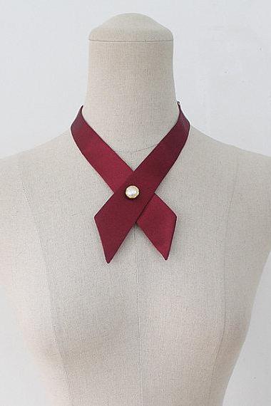 Shipping,wine Crosstie,necktie,navy Neck Tie For Woman,wedding